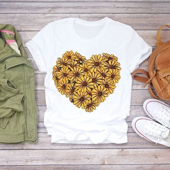 crew neck short sleeve tee shirt graphic tee - Picture 1 of 2